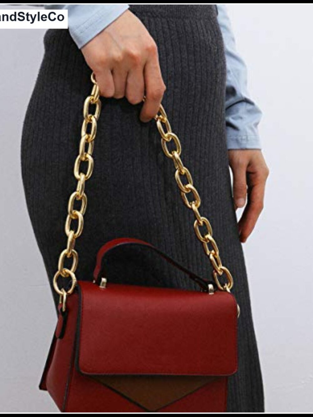 Chunky Purse Chain Replacement Strap Paper Clip Chain Handbag DIY Accessory